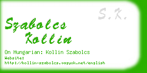 szabolcs kollin business card
